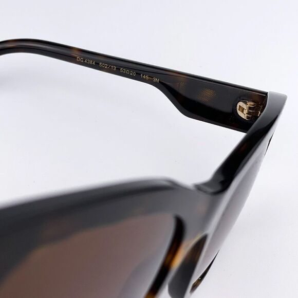 NEW D&G DG4384 502/13 Havana Brown Gradient Square Women Sunglasses - Picture 9 of 10
